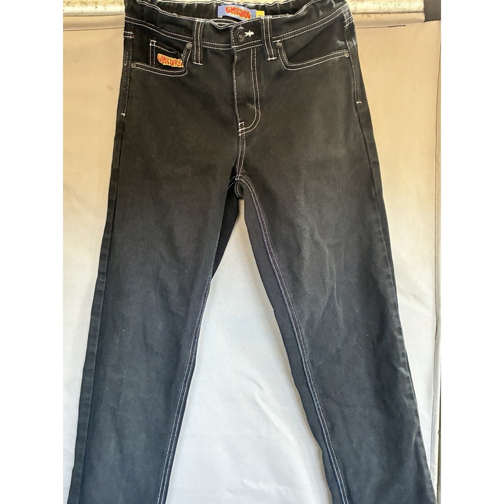 Empyre Men's Black Dark Wash Straight Denim Jeans Regular Fit Mid Rise Button